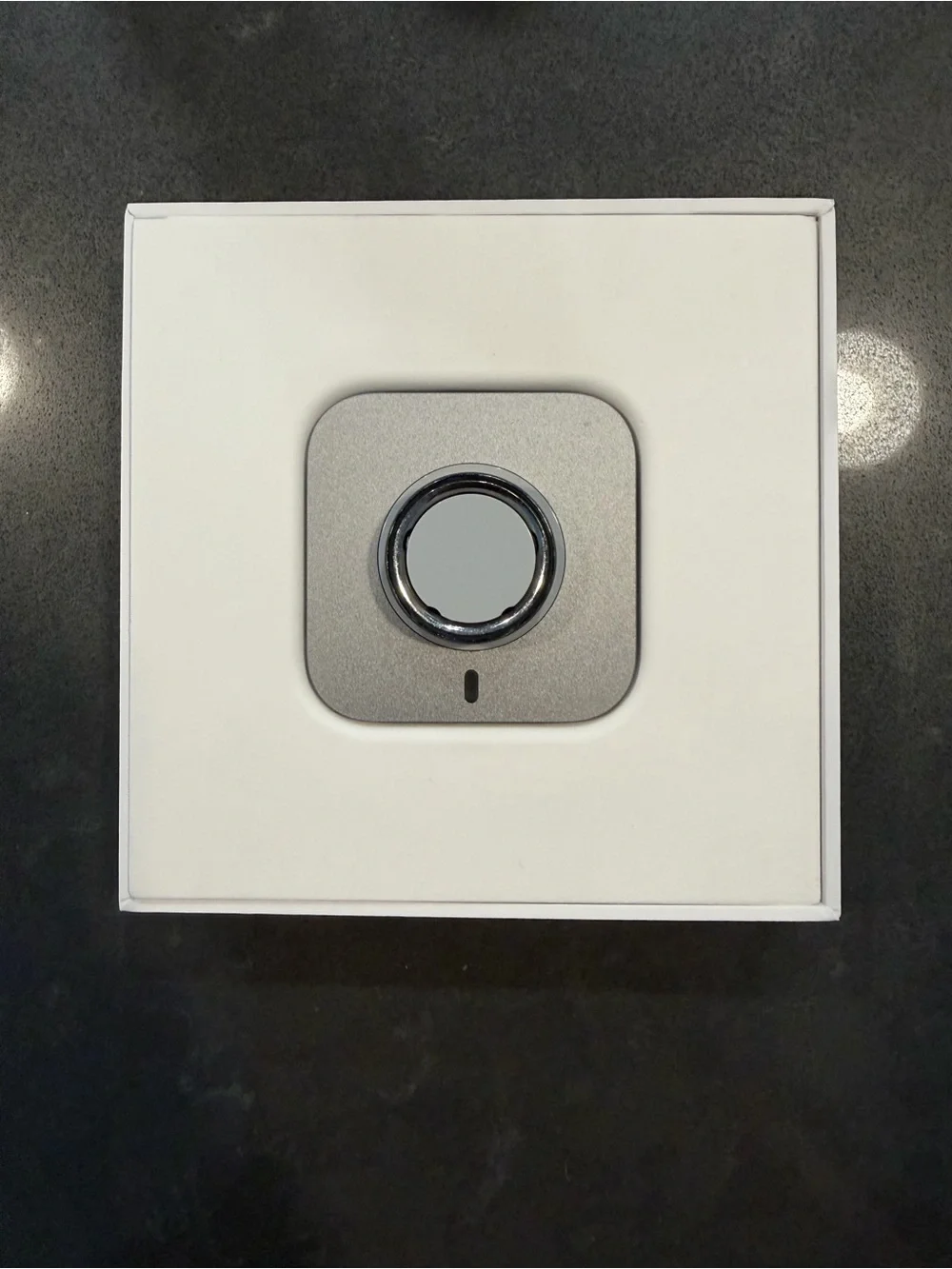 Oura Ring 4 Silver with Dark Gray Band - Size 9